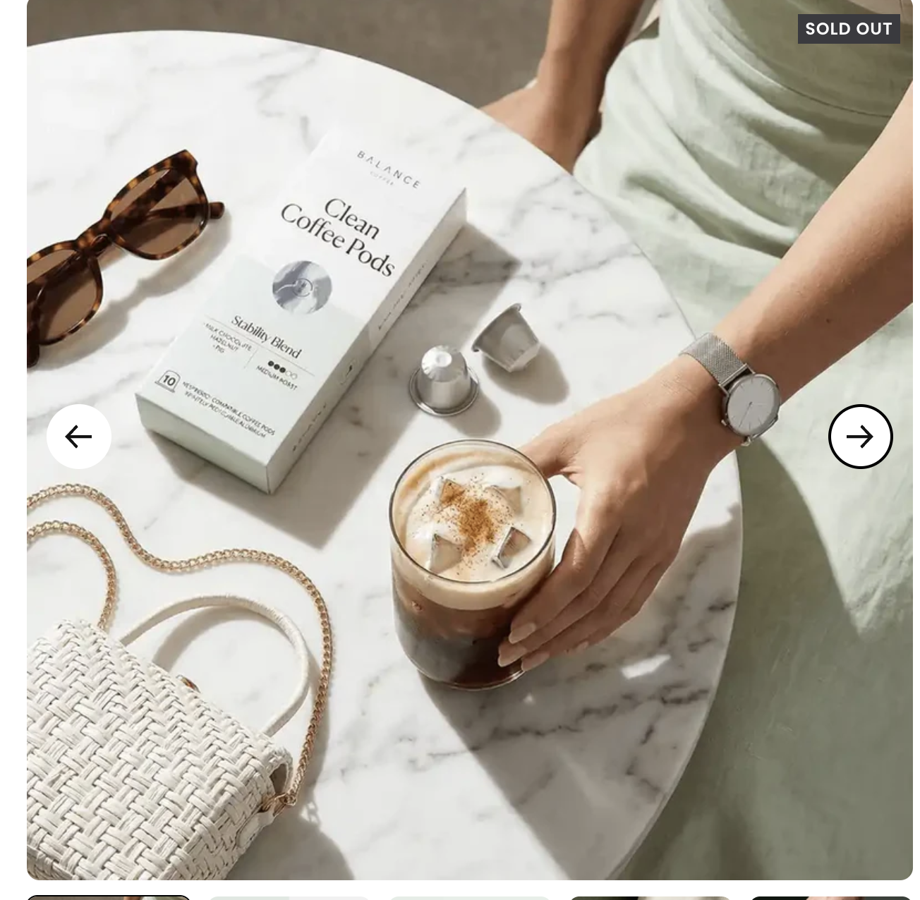 Marble table lifestyle shot