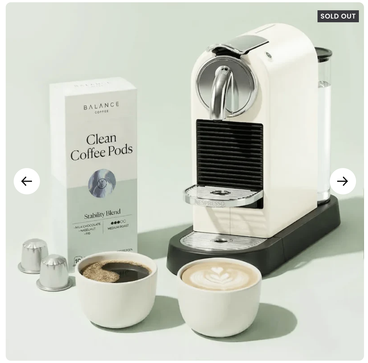 Nespresso machine front view